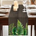 thumbnail image 3 of Table Runners 108 Inches Long Dress Scarves, Spring Leaves Farmhouse Coffee/Dining/Kitchen Table Runner for Living Room, Pastoral Garden Botanical Brown Wooden 13x108 Inch, 3 of 9