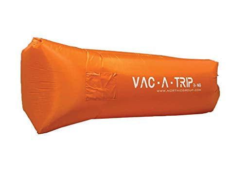 VAC-A-TRIP Inflatable Lounger AirSofa Portable Air Hammock Inflatable Cot for Adults AirChair Inflatable Couch Beach Camping Chair with Carry Bag Securing Stack 3 Pockets and Bottle Opener Sky Blue
