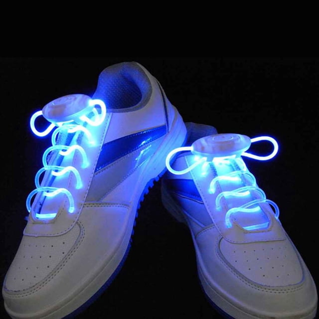 1 Pair LED Luminous Shoelaces string; LED luminous Flash String Ropes Sport Athletic Flat Sneakers Shoes Laces for Boys Girls