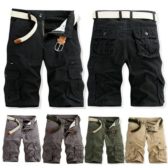 AXXD Mens Running Shorts Summer Mens Shorts with Pockets Drawstrings Casual Beach Work Athletic Cargo Shorts Clearance