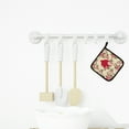 thumbnail image 3 of Fish - Angel Fish Shabby Chic Yellow Roses Pair of Pot Holders, 3 of 3