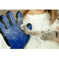 thumbnail image 4 of Pet Grooming Gloves (Blue) - Perfect Design for Grooming, Deshedding, Bathing & Massaging Your Dogs & Cats with Long/Short/Curly Fur  1 Pair (Right & Left), 4 of 8
