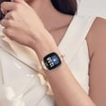 thumbnail image 4 of REQO Compatible with Fitbit Versa 4＆Sense 2 Bands Women, Adjustable Elegant style Stainless steel metal with diamonds Bands Compatible with Fitbit Versa 3＆sense bands Women, 4 of 6