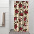 thumbnail image 2 of Multicolor Christmas Floral Pattern Shower Curtain 36"x72" ,Bathroom Decorative Shower Curtains Set with 12 Hooks,Modern Waterproof Washable Shower Curtain, 2 of 6