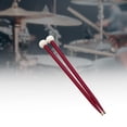 thumbnail image 4 of 2 piezas de baquetas para tambores de bajo, instrumento de percusión de baquetas de repuesto Rojo Yuyangstore baquetas, 4 of 7