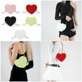 thumbnail image 2 of Elegant Heart Shape Evening Bag Women's Crossbody Purse PU Leather Handbag With Chain Shoulder Strap for Daily Use, 2 of 9
