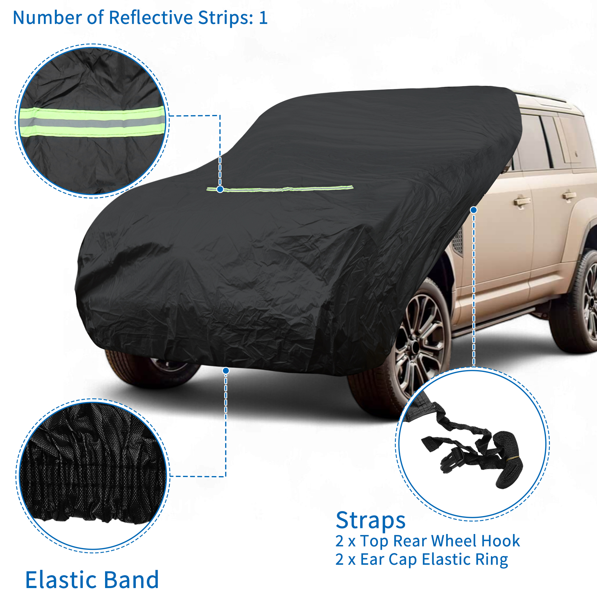 Unique Bargains Car Windshield Cover 310cm/122.05" for off-road Vehicles