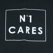 No. 1 Cares Women's Oversized Graphic Print Black Crew Sweatshirt (XL)