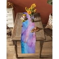 thumbnail image 5 of Ldtrchee Blue Purple Ombre Table Runner 90 Inches, Marble Ink Painted Modern Abstract Bed Runner Dresser Scarves Tabletop for Indoor Outdoor Parties/Ceremony/Banquet, 13" x 90", 5 of 8