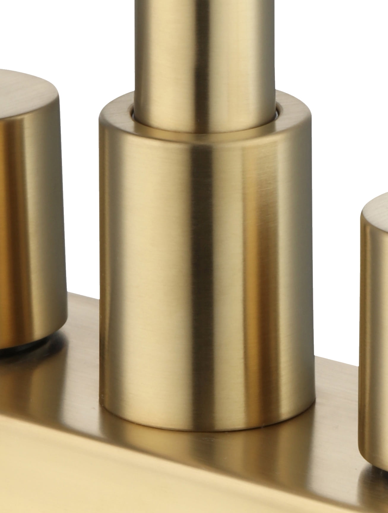 (2 pack) Better Homes & Gardens 8" Widespread Brushed Brass Bathroom Faucet with High-Arc Spout