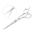 thumbnail image 3 of Unique Bargains Hair Scissors Hair Cutting Scissors Barber Scissors Premium Stainless Steel Razor with Blue Rhinestone, 3 of 7