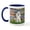 White/Navy Inside, variant on CafePress - Lilies /Poodle (W) Mug - 11 oz Ceramic Mug - Novelty Coffee Tea Cup