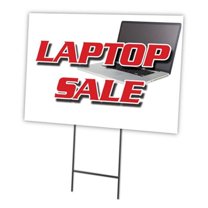 SignMission C-1824-DS-Laptop Sale 18 x 24 in. Yard Sign & Stake - Laptop Sale