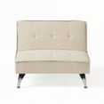thumbnail image 2 of DUOSONG Ottoman Chair Ivory Fabric Furniture Primary Living Space Ottomans, 2 of 15