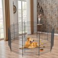 thumbnail image 5 of Domqga Dog Playpen 30 inch10 Panels,Foldable Pet Playpen Decorative Garden Fence Animal Wire Fence,Outdoor Picket Fencing No-Dig for Yard,30in(H) x 19.5ft(L), 5 of 10