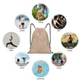 thumbnail image 6 of Balery Beige Sparkling Glitter Pattern Drawstring Backpack Bag Sport Gym Sackpack Cinch Bags Pattern Drawstring Backpack Bag Sport Gym Sackpack Cinch Bags -Small, 6 of 6