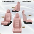thumbnail image 7 of Coverado Front Car Seat Covers, Waterproof Premium Leather Seat Cushions, 6 Pieces Auto Interior Protectors Universal Fit Most Cars, Suvs, Pickup Trucks, Pink, 7 of 7