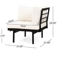 thumbnail image 2 of Solid Acacia Wood Accent - Resists Darkening Over Time / Cream Water-Resistant Cushions - Comfortable and Cleanable + Matte Iron Frame - Elegant and Long-Lasting / Beautifies Home Space, 2 of 6