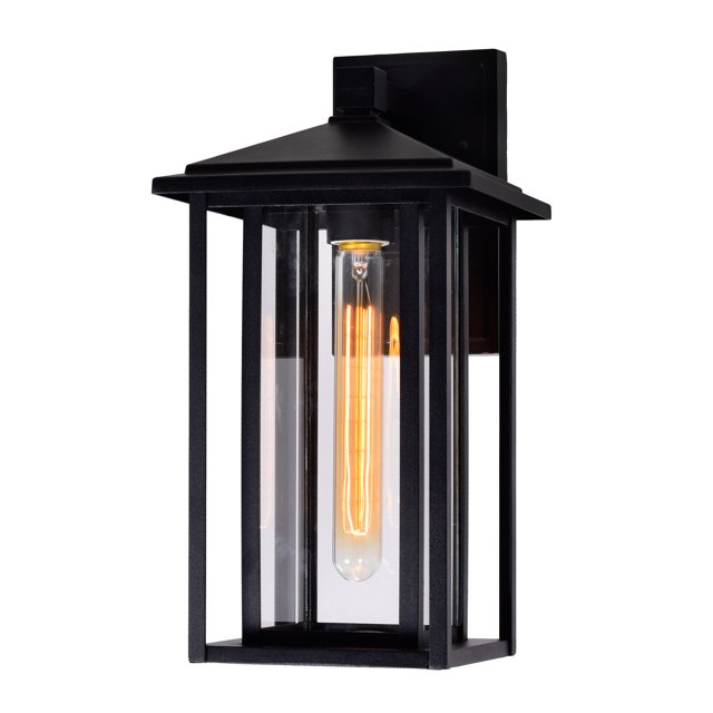 CWI Lighting Crawford 1 Light Black Outdoor Wall Light
