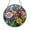 Acrylic 3.5 Inch, variant on Stained Glass Style Floral Window Suncatcher with Copper Tone Frame