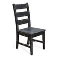 thumbnail image 2 of Rena Dining Chair Set of 2, Ladderback and Wood Seat, Black Mahogany, 2 of 7