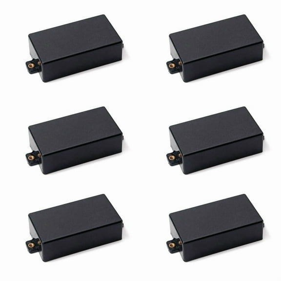 6X Plastic Sealed Humbucker Pickup Cover Fit SQ Pickup Guitar Parts (Black)