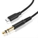 thumbnail image 2 of Cable de Audio Estéreo Auxiliar Macho USB Tipo C A TRS Macho de 1/4 Pulgada y 6,35 mm para Amplificador, Mezclador, Cine en Casa, Altavoz, 2 of 5