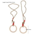 thumbnail image 2 of 1 Pair Wooden Adult Gymnastic Ring Children Fitness Rings with PP Rope for Full Body Strength Bodyweight Training, 2 of 5