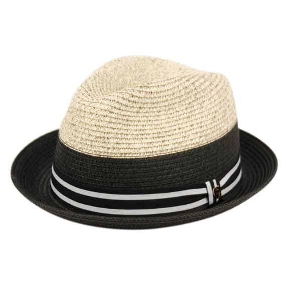 Two Tone Poly Braid Beach Fedora Sun Hats