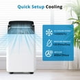 thumbnail image 2 of Aoile 10,200 BTU (14,000 BTU ASHRAE) Portable Air Conditioner with Remote & Window Kit, Cools Space up to 750 Sq Ft, 2 of 8