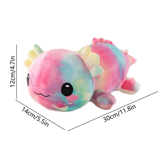 ToyKingdee Cute Axolotl Stuffed Animal with Frilly Gills, Soft Plush Companion for Kids and Home Decor