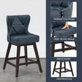 thumbnail image 4 of Dycanpo 26" Swivel Bar Stool with Upholstered Back, for Home Kitchen, Navy Blue, 4 of 6