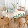 thumbnail image 3 of Boho Chic Floral Print Elastic Edge Tablecloth - Colorful Round Table Cover for Indoor Outdoor Use - Fits 52-56 Inch Tables, 3 of 7