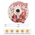 thumbnail image 6 of 13 Inch Round Placemats Set of 4, Valentine's Day Non Slip Heat Insulation PP Table Mats, Red Gnomes Loves Roses Romantic Beige Washable Place Mats for Kitchen Dining Party Table Decor, 6 of 7
