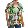 thumbnail image 4 of Fotbe Vegan1 print Short Sleeve Button Down Shirts for Men Casual Summer Beach Wrinkle Free Shirt-3X-Large, 4 of 7