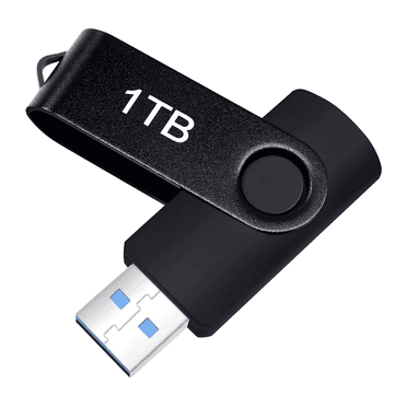 USB Flash Drive 1TB/1000GB Rotatable Thumb Drive, Memory Stick for Computer, USB Backup & Zip Drive