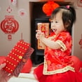 thumbnail image 2 of 1 Pce Enveloppe Rouge Style Chinois Fête du Printemps Poche à Billets Tissu Paquet Rouge, 2 of 8