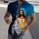 thumbnail image 5 of Camisetas con estampado digital "Jesús ama a todos", gráficas cristianas para hombre, blusas casuales de manga corta de talla grande, camisas ajustadas para hombre, 5 of 5