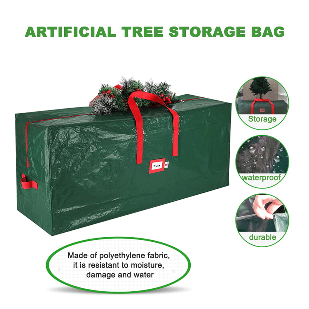Waterproof Xmas Tree Bag Protects from Dust Dual Zipper Storage Containers Jumbo Christmas Tree Storage Bag Fits 7.5 FT Durable Reinforced Carry Handles Tall Christmas Trees Moisture & Insect 