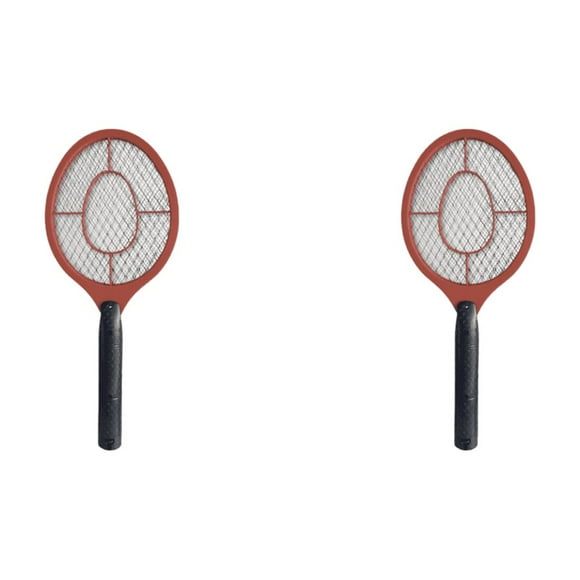 Bug Zapper Racket Electric Fly Swatter Handheld Battery Powered Zapper (Red)