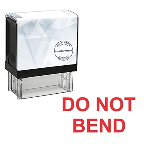 StampExpression - DO NOT Bend Two Lines Office Self Inking Rubber Stamp - Red Ink (A-5269)