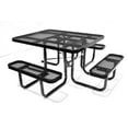thumbnail image 3 of LifeYard Outdoor Picnic Table, ADA, 46" Square, Steel Table, Black, 3 of 6