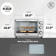 thumbnail image 4 of Kitchen Elite 6-Slice Compact Countertop Toaster Oven with Stainless Steel Tray, 4 of 10