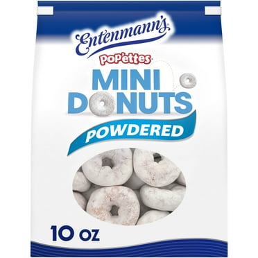 Entenmann's Pop'ettes Powdered Donuts, 10 oz, Sugar Mini Donuts, Bag