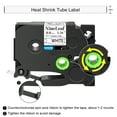 thumbnail image 2 of NineLeaf Compatible for Brother P-touch HSe-221 HSe221 HS-221 HS221 8.8mm 3/8'' Black on White TZe TZ Heat Shrink Tubes, 2 of 6