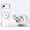White, variant on for iPhone 17 Air Clear Case [Rotatable Metal Ring Stand] Military Grade Drop Protection Non-Yellowing Transparent Slim Non-Slip Ring Phone Cover for iPhone 17 Air Men Women, White