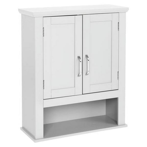 VINGLI, White, Medium Density Fiberboard, Wall Mount Cabinet, 21.00 x 8.50 x 25.20 Inches