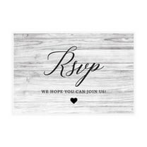 Koyal Wholesale 56-Pk RSVP Postcards for Wedding Gray Rustic Wood Cardstock Response Reply Cards, "4 x 6"