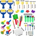 thumbnail image 2 of Paint Sponges for Kids, 53pcs Early Learning Toddlers Sponge Paint Brushes Stamps Foam Art Craft Drawing Tools, 2 of 10