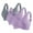 Purple, variant on Women's Plus Size 2XL Pink Bra - Nylon Spandex, Comfortable Adjustable Straps, Ribbed Design, 3pc Pack for Daily & Light Activities